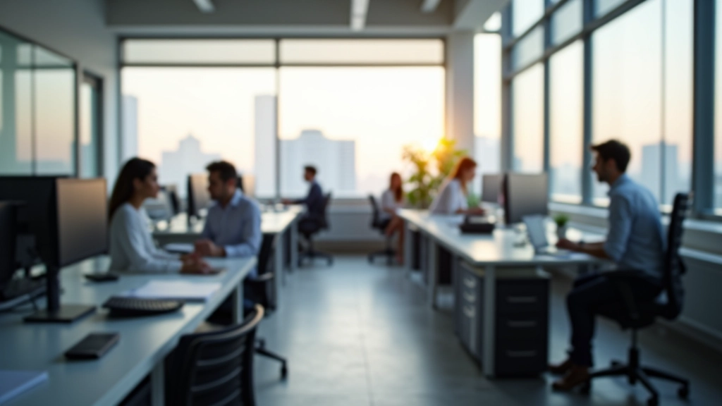 Modernes Finanzberatungsbüro mit professionellem Team