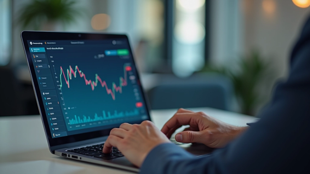 Person sitzt am Schreibtisch und vergleicht auf dem Laptop verschiedene ETF-Angebote in Tabellen und Diagrammen